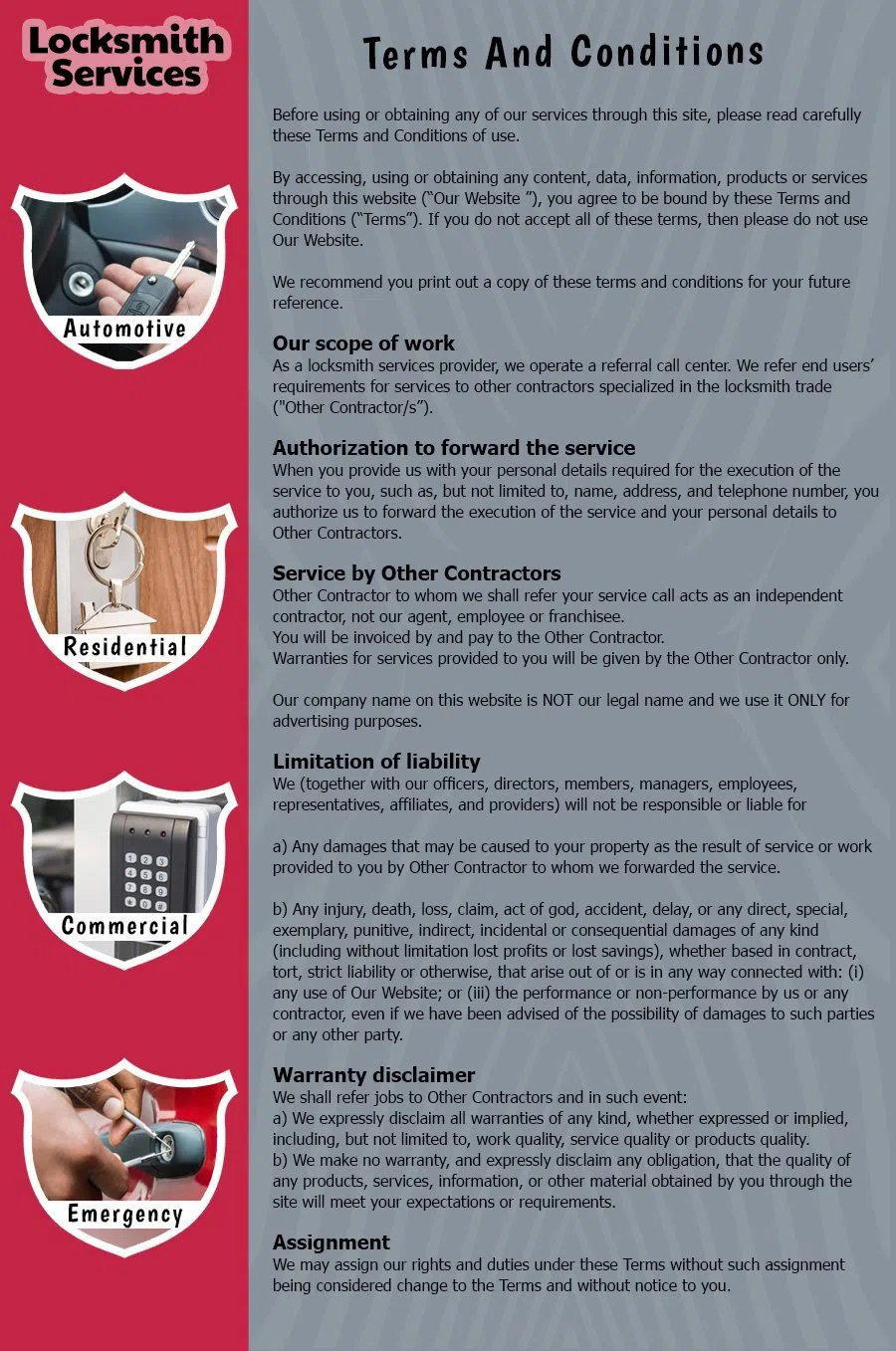 Woodbridge Locksmith Service Woodbridge, VA 703-663-7324 - TermsAndCondition-14